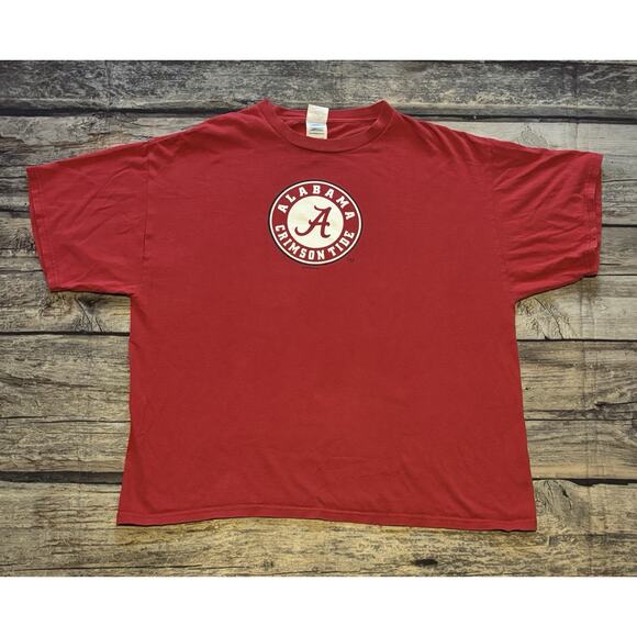 VTG Y2K Alabama Crimson Tide T Shirt Boxy XL Licensed Red Delta Weight NCAA - Picture 1 of 9